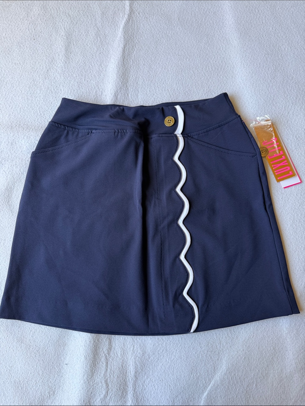 Lilly Pulitzer Luxletic Monica UPF 50 True Navy  Skort Golf tennis skirt